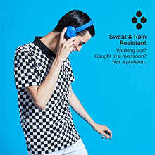 Load image into Gallery viewer, Been There, On-Ear Bluetooth Headphones 14 Hour Playtime, Hands-Free Calling, Sweat and Rain Resistant IPX4 Rated, 50 ft. Range JAM Audio Blue
