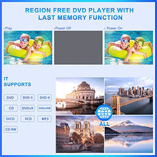 Load image into Gallery viewer, NAVISKAUTO 10.1&#39;&#39; DVD Player for Car with HDMI Input Wall Charger Headphone, Car DVD Player with Headrest Mount Support 1080P Video, MP4, USB/SD Card, AV in &amp; AV Out, Region Free, Last Memory
