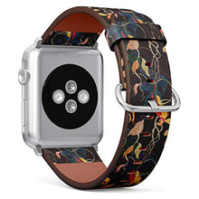 Load image into Gallery viewer, Compatible with Big Apple Watch 42mm, 44mm, 45mm (All Series) Leather Watch Wrist Band Strap Bracelet with Adapters (Vintage Harbor)
