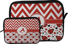 Load image into Gallery viewer, Ladybugs &amp; Chevron Tablet Case/Sleeve - Large (Personalized)
