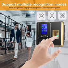 Load image into Gallery viewer, Sonew Attendance Machine,Face Fingerprint Password Attendance Machine,Employee Management Alarm Clock,DC5V, 2.8inches TFT LCD Screen(US Plug)
