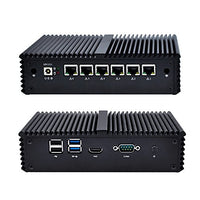 Qotom-Q575G6-S05 Mini PC Core i7 7500U Support Linux 6 LAN Dual Core Mini Industrial Computer (16G DDR4 RAM + 64G MSATA SSD + WiFi)