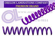 Load image into Gallery viewer, Spiral Binding Coils 6mm ( x 12) 4:1 [pk of 100] Purple (PMS 2592 C)
