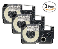 3/Pack LM Tapes Premium Compatible LW12X 1/2 in Black on Clear Tape Cassette