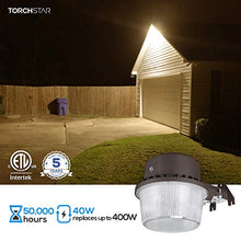 Load image into Gallery viewer, TORCHSTAR Dusk to Dawn Area Light with Photocell, 3000K Warm White Outdoor Security Floodlight, ETL-Listed for Yard Patio, Bronze, Pack of 2
