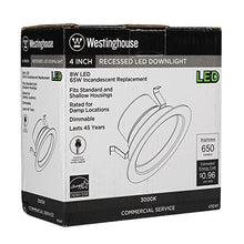 Load image into Gallery viewer, Westinghouse 4104100 65-Watt Equivalent 4-Inch Recessed LED Downlight Dimmable Warm White Energy Star Light Bulb with Medium Base, Trim
