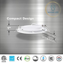 Load image into Gallery viewer, HAISHI 4-Inch 9W 120V Recessed Ultra Thin Ceiling LED Downlight Air Tight Retrofit Slim IC Rated ETL Energy Star 750 Lumens 3000K
