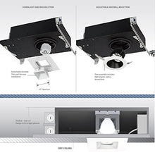 Load image into Gallery viewer, WAC Lighting R3ASDT-FCC24-BKWT Aether Color Changing LED Square Open Reflector Trim with Light Engine Flood Beam, Black White
