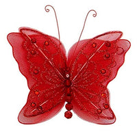 Fairy Glitter Butterfly Wings, Newborn, Baby, Photography prop - Color: RED
