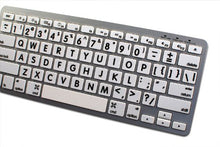 Load image into Gallery viewer, MAC NS English Large Lettering Non-Transparent Keyboard Labels White Background (Upper CASE) for Desktop, Laptop and Notebook
