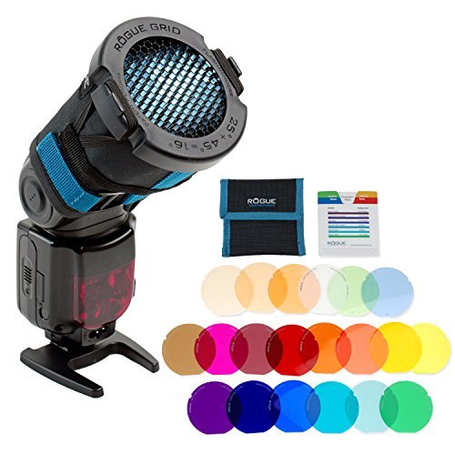 Rogue 3-in-1 Flash Grid + Rogue Grid Gels Combo Filter Kit (20 Colors)