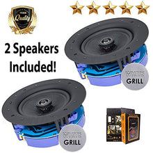 Load image into Gallery viewer, Package: Gravity Premium SG-6Hi 6.5 400 Watts Flush Mount in-Wall in-Ceiling 2-Way Universal Home Speaker System with PP Cone Titanium Tweeter Stereo Sound (2 Speakers Included)
