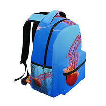 Load image into Gallery viewer, TropicalLife Ocean Sea Animal Jellyfish Underwater Backpacks Bookbag Shoulder Backpack Hiking Travel Daypack Casual Bags
