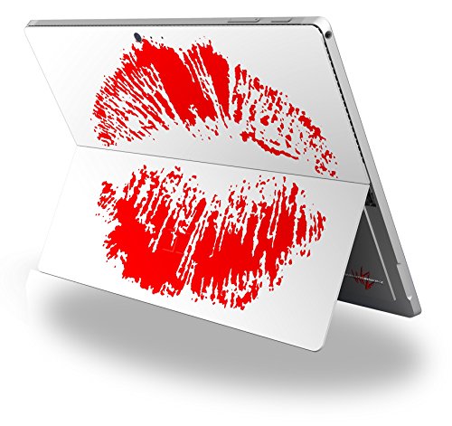 Big Kiss Lips Red on White - Decal Style Vinyl Skin fits Microsoft Surface Pro 4 (Surface NOT Included)