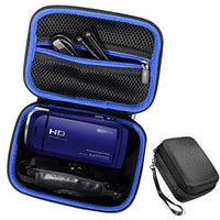 Semi-Hard Camcorder Case for Sony HD Video Recording HDRCX405, HDRCX440 Handycam; Canon VIXIA HF R800, Panasonic HC-V180K and Kimire HD Recorder, Professional Hard Case with SD, Memory Card Pockets,