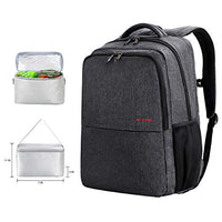SLOTRA 17 inch Laptop Backpack with Lunch Box USB Port Travel Computer Backpack Large Capacity Busniess Commute Bag