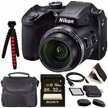 Load image into Gallery viewer, Nikon COOLPIX B500 Digital Camera (Black) 26506 + 32GB UHS-I SDHC Memory Card (Class 10) + Flexible 12&quot; Tripod + Small Soft Carrying Case + HDMI Cable + Card Reader + Memory Card Wallet Bundle
