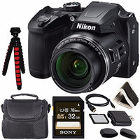 Nikon COOLPIX B500 Digital Camera (Black) 26506 + 32GB UHS-I SDHC Memory Card (Class 10) + Flexible 12