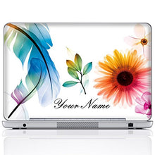 Load image into Gallery viewer, Meffort Inc Personalized Laptop Notebook Notebook Skin Sticker Cover Art Decal, Customize Your Name (13 Inch, White Flower Leaves)
