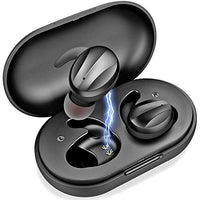 Wireless Earbuds - Alpatronix HX500 Waterproof Bluetooth Headphones TWS In Ear Wireless Earphones Rechargeable Stereo Headset w/Qi Charging Case & Mic for iPhone/Samsung Galaxy, Sports&Running - Black