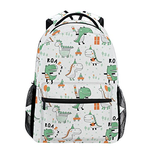TropicalLife Cute Dinosaur Backpacks Bookbag Shoulder Backpack Hiking Travel Daypack Casual Bags