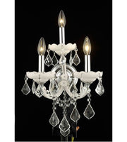 Wall Sconces 3 Light with Clear Crystal Royal Cut White Size 12 in 180 Watts - World of Classic