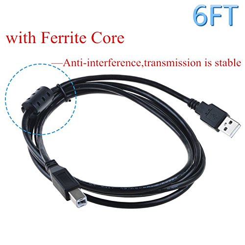 PwrON 6ft USB 2.0 Cable Cord A to B for Acer XD1150 DLP Projector
