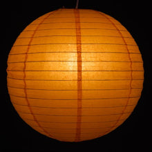 Load image into Gallery viewer, (Set of 3) 16 Inch Orange Paper Lanterns - Even Ribbed Round Chinese Lanterns

