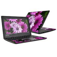Load image into Gallery viewer, MightySkins Skin Compatible with Lenovo 100s Chromebook wrap Cover Sticker Skins Purple Flowers

