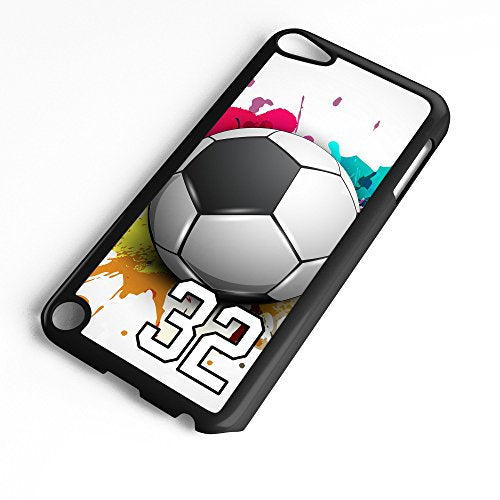 iPod Touch Case Fits 6th Generation or 5th Generation Soccer Ball #7200 Choose Any Player Jersey Number 93 in Black Plastic Customizable by TYD Designs