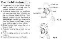 Load image into Gallery viewer, SKELETON EAR INSERT-PAIR (Left, Right) Medium Replacement Earmould Earbud for Two-Way Radio Coil Tube Audio Kits
