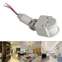Load image into Gallery viewer, FTVOGUE Outdoor 90~250V 180 Degree Infrared PIR Motion Sensor Detector Wall Light Switch Gray
