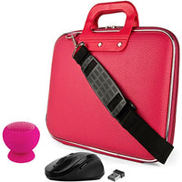 Pink Laptop Carrying Case Shoulder Bag, Mouse, Speaker for Samsung ChromeBook, Galaxy Book 11