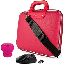 Load image into Gallery viewer, Pink Laptop Messenger Bag, Mouse, Speaker for Asus ChromeBook, Flip, VivoBook, Transformer 11&quot; to 12 inch
