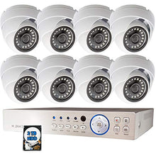 Load image into Gallery viewer, Evertech 8 Channel Security Camera System with 8 x 1080P Indoor Outdoor Dome Surveillance Cameras 2TB Hard Drive Storage for 7/24 Recording Quick Remote Access
