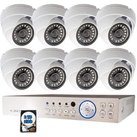 Evertech 8 Channel Security Camera System with 8 x 1080P Indoor Outdoor Dome Surveillance Cameras 2TB Hard Drive Storage for 7/24 Recording Quick Remote Access