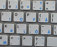 Load image into Gallery viewer, Apple NS Swedish / Finnish - English Non-Transparent Keyboard Labels White Background for Desktop, Laptop and Notebook
