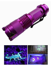 Load image into Gallery viewer, WAYLLSHINE Zoomable Scalable 395 nm Ultra Violet UV Flashlight Blacklight, High Power LED 3 Mode 10 Yard Long Range UV Flashlight Blacklight, Pets Urine Detector, Stains, Odor Detector
