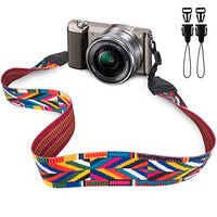 Wolven Camera Neck Shoulder Belt Strap Compatible with All DSLR/SLR/Men/Women Etc, Multi-Colored