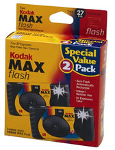Load image into Gallery viewer, 2 Kodak MAX 35mm Single Use Cameras with Flash
