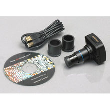 Load image into Gallery viewer, AmScope T690C-PL-M Digital Trinocular Compound Microscope, 40X-2500X Magnification, WH10x and WH25x Super-Widefield Eyepieces, Infinity Plan Achromatic Objectives, Brightfield, Kohler Condenser, Doubl

