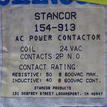 Load image into Gallery viewer, Stancor / White Rodgers STANCOR CONTACTOR - AC POWER C
