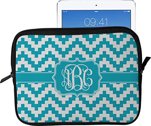 Pixelated Chevron Tablet Case/Sleeve - Large (Personalized)