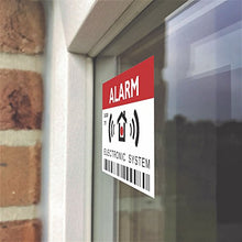 Load image into Gallery viewer, imaggge.com 12 Alarm Stickers Signs - Intruder Alarm Warning Security Stickers - Internal or External use - 2.91 x 2.05 inch
