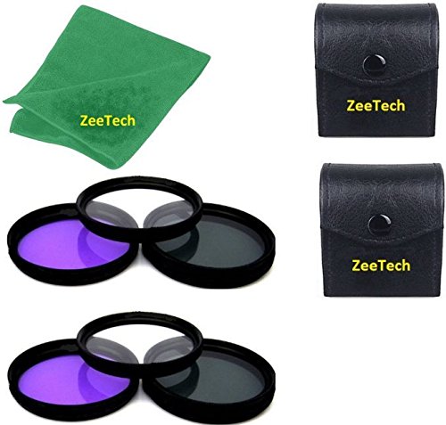 2pcs 52mm Multi-Coated 3 Piece Filter Kit (UV + CPL + FLD) + ZeeTech Microfiber Cleaning Cloth for Nikon Digital SLR Camera Lenses That Have 52mm Thread