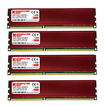Load image into Gallery viewer, Komputerbay 32GB (4X 8GB) DDR3 PC3-12800 1600MHz DIMM with Red Heatspreaders 240-Pin RAM Desktop Memory 9-9-9-24 XMP Ready
