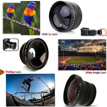 Load image into Gallery viewer, Mega Pro 34 Piece Accessory Kit for Nikon D5300, Nikon D5200, Nikon D5100 DSLR Cameras Includes 58mm High Definition 2X Telephoto Lens + 58mm High Definition Wide Angle Lens + Ring Adapters that enabl
