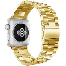 Load image into Gallery viewer, Mobile Advance Metal Link Band Stainless Bracelet for Apple Watch Series 5/4/3/2/1 (Gold, 38MM/40MM)
