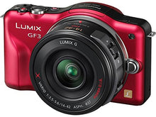 Load image into Gallery viewer, Panasonic Lumix DMC-GF3X 12.1 MP Micro Four Thirds Compact System Camera with 3-Inch Touch-Screen LCD and LUMIX G X Vario PZ 14-42mm/F3.5-5.6 Lens (Red)
