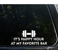 Sweet Tea Decals It's Happy Hour at My Favorite Bar - 8 3/4